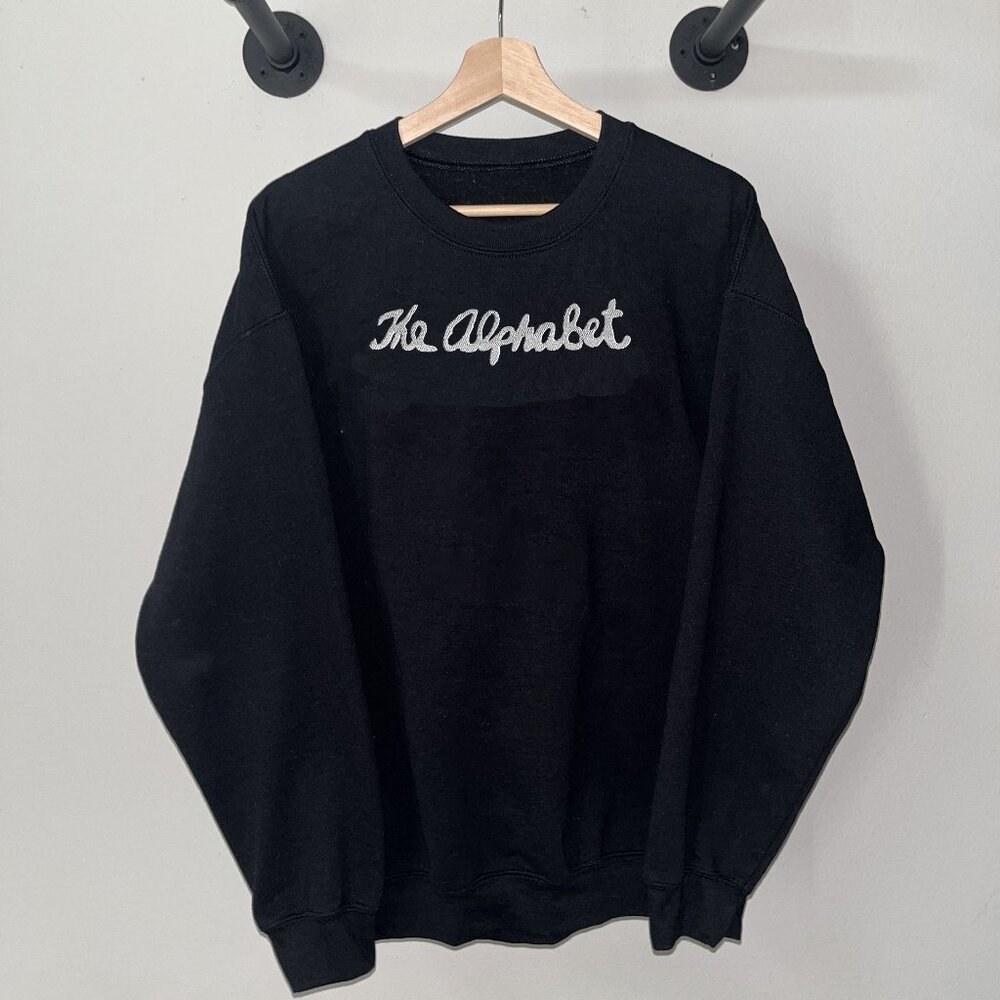 Black The Alphabet David Lynch Avant Garde Film Crewneck Sweatshirt